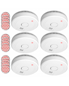 Smoke Detector with Magnet Assembly - 5 Year Battery - 6 Pack (FS1805M)