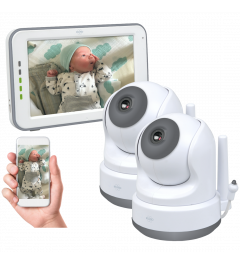 Baby Monitor Royale HD Babyfoon met 12,7 cm touchscreen en app - Met extra babyfoon (BC3000-2)