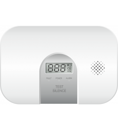 Koolmonoxidemelder met 10-jarige sensor en display - CO-melder voldoet aan Europese Norm EN50291 (FC2802)