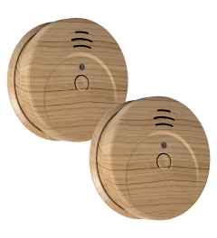 Rookmelder met Hout Look en 5 Jaar Batterij - 2-Pack (FS1605)