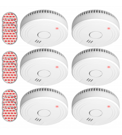 Smoke Detector with Magnet Assembly - 5 Year Battery - 6 Pack (FS1805M)