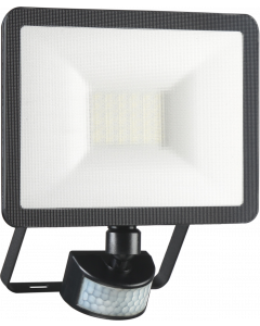 Design-LED-Außenleuchte mit Bewegungssensor - 10 W – 800 LM – IP54  Wasserdicht - Schwarz (LF60-10-P-B) ELRO