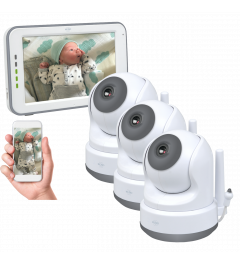 Baby Monitor Royale HD Babyphone with 12,7 cm touchscreen and app with 2 extra camera's (BC3000-3)