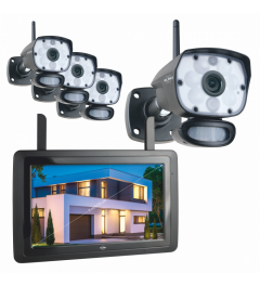Color Night Vision Security Camera Set with 9" screen and app (CZ60RIP-4)