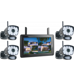 Color Night Vision Beveiligingscameraset met 9 inch scherm en applicatie (CZ60RIPS-4)