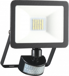 Design-LED-Außenleuchte mit Bewegungssensor - 10 W – 800 LM – IP54 Wasserdicht - Schwarz (LF60-10-P-B)