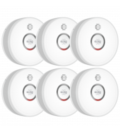ELRO Pro Design smoke detector with automatic self-test and 10-year battery life - 6 pack (PS4910)