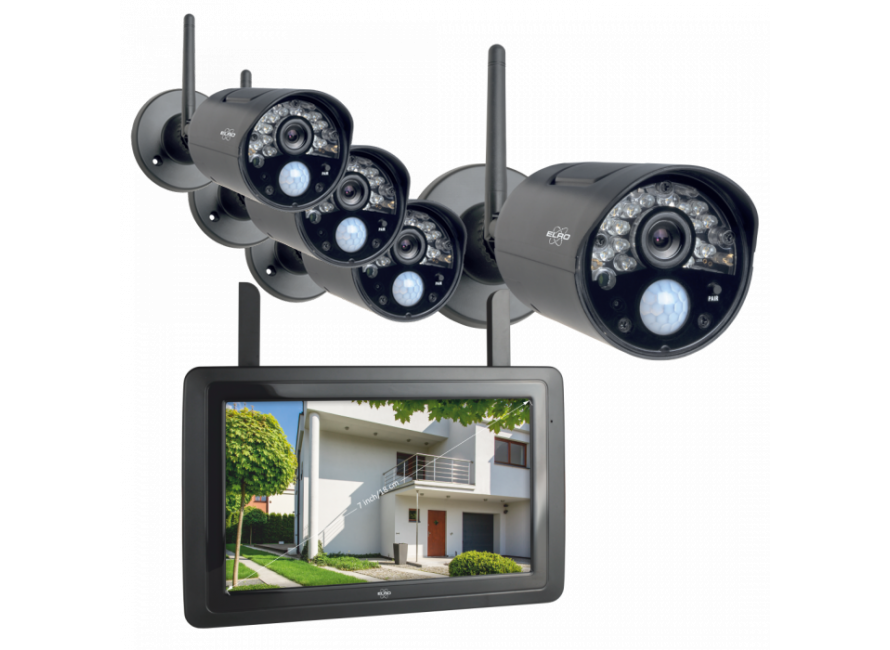 Draadloze Beveiligingscamera met 7 inch scherm en applicatie (CZ30RIP) ELRO