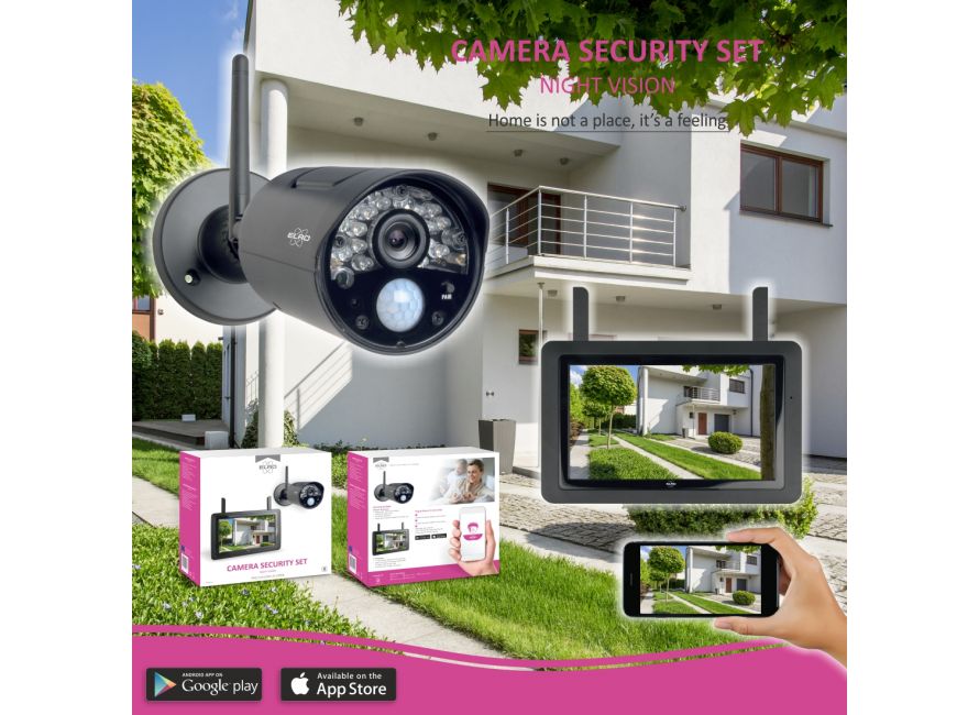 Kelder Bijwerken Investeren Draadloze Beveiligingscamera Set met 7 inch scherm en applicatie (CZ30RIP)  ELRO