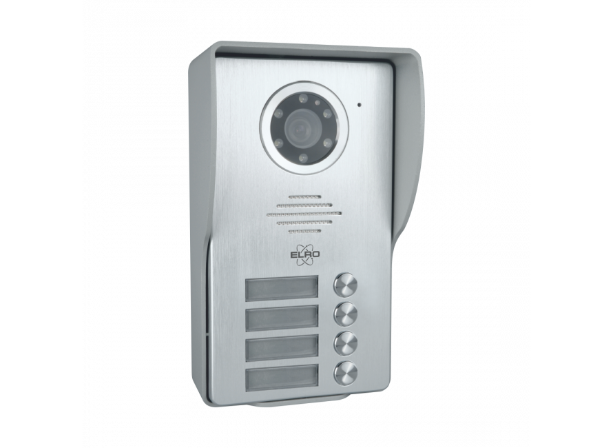 ontspannen Markeer Luxe Video Deur Intercom - 4 Appartementen - Met 4 x 7 inch kleurenscherm  (DV477W4) ELRO