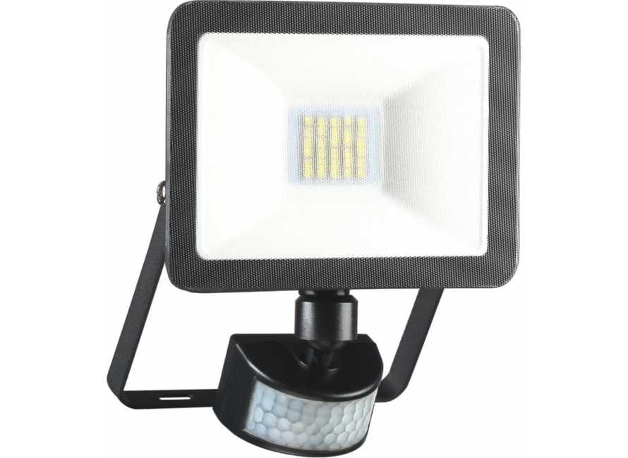 Vijfde knal Ieder Design LED Buitenlamp met Bewegingssensor - 10W – 800LM – IP54 Waterdicht -  Zwart (LF60-10-P-B) ELRO