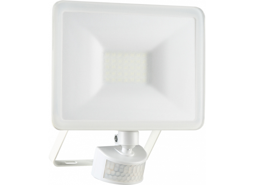 Gezag Communicatie netwerk Bourgeon Design LED Buitenlamp met Bewegingssensor - 20W – 1600LM – IP54 Waterdicht  - Wit (LF60-20-P-W) ELRO